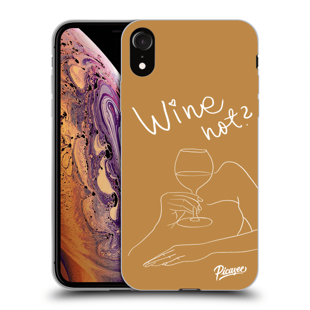Picasee Apple iPhone XR Hülle - Transparentes Silikon - Wine not