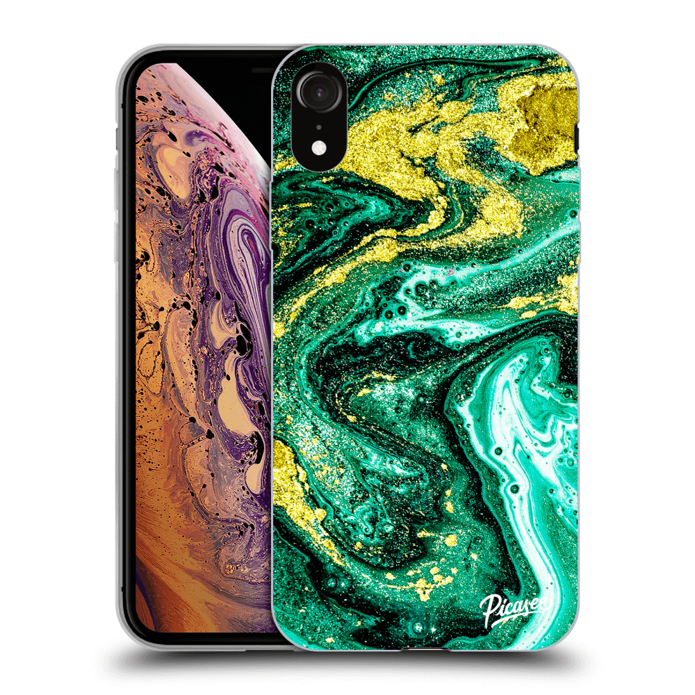 Picasee ULTIMATE CASE für Apple iPhone XR - Green Gold