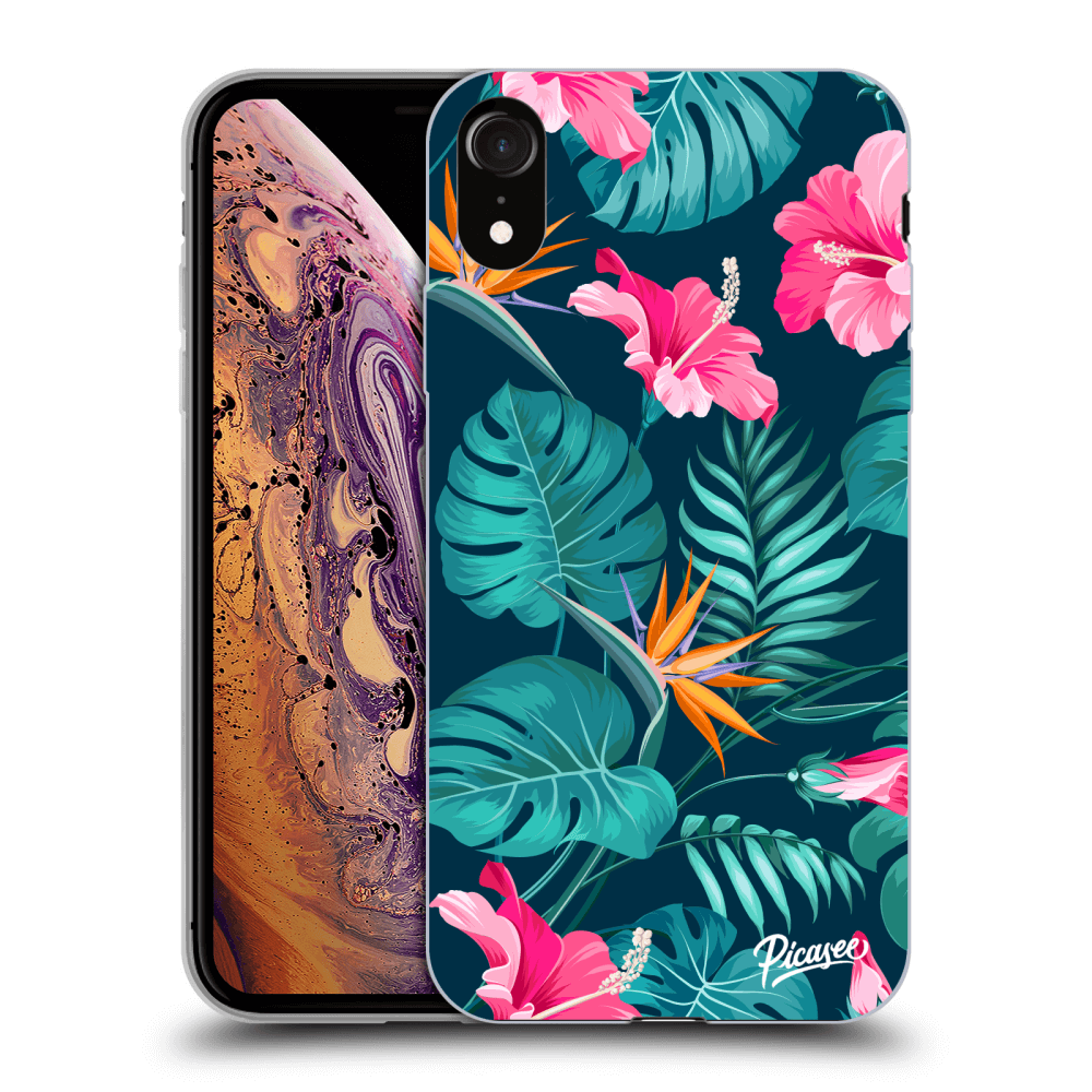 Picasee ULTIMATE CASE für Apple iPhone XR - Pink Monstera