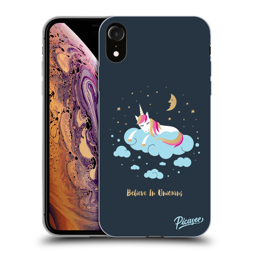 Picasee Apple iPhone XR Hülle - Transparentes Silikon - Believe In Unicorns