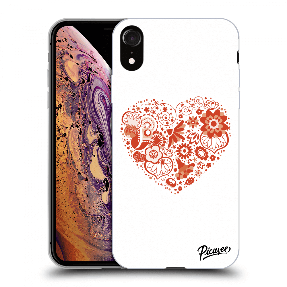 Picasee Apple iPhone XR Hülle - Transparentes Silikon - Big heart