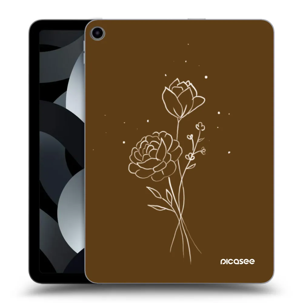Picasee transparente Silikonhülle für Apple iPad Pro 11" 2019 (1.gen.) - Brown flowers