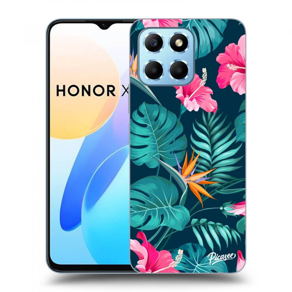 Picasee ULTIMATE CASE für Honor X8 5G - Pink Monstera