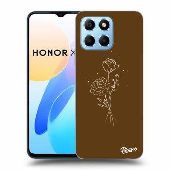 Hülle für Honor X8 5G - Brown flowers