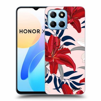 Hülle für Honor X8 5G - Red Lily