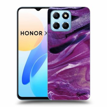 Hülle für Honor X6 - Purple glitter