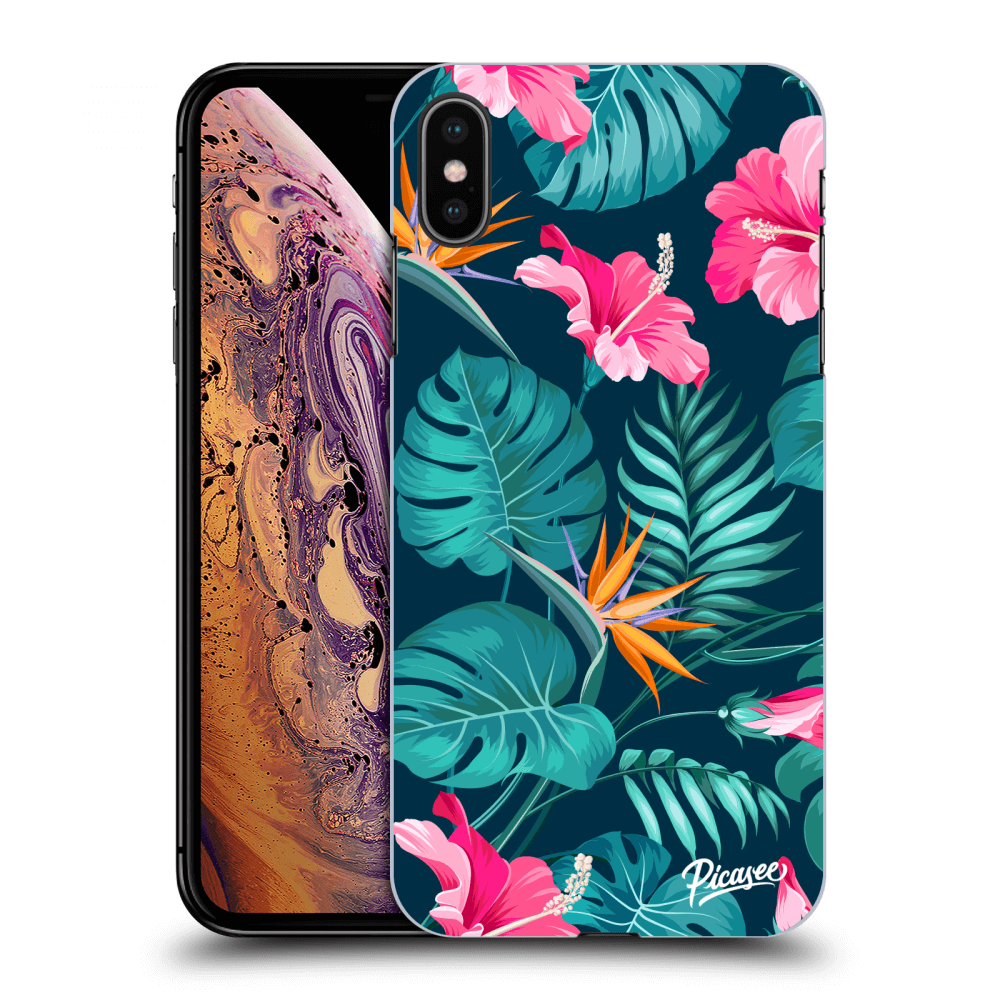Picasee ULTIMATE CASE für Apple iPhone XS Max - Pink Monstera