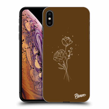 Hülle für Apple iPhone XS Max - Brown flowers