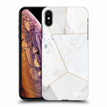 Hülle für Apple iPhone XS Max - White tile