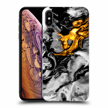 Picasee ULTIMATE CASE für Apple iPhone XS Max - Black Gold 2