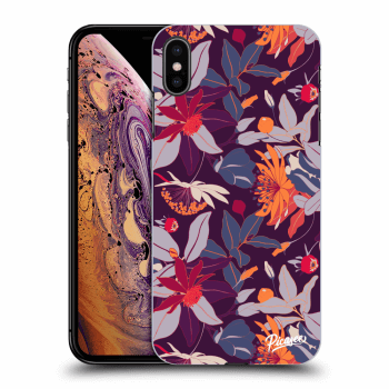 Hülle für Apple iPhone XS Max - Purple Leaf
