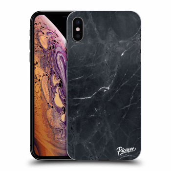Picasee Apple iPhone XS Max Hülle - Transparentes Silikon - Black marble