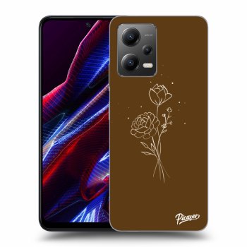 Hülle für Xiaomi Poco X5 - Brown flowers