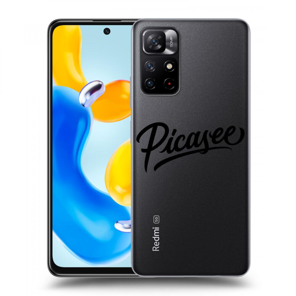 Picasee Xiaomi Redmi Note 11S 5G Hülle - Transparentes Silikon - Picasee - old logo - black