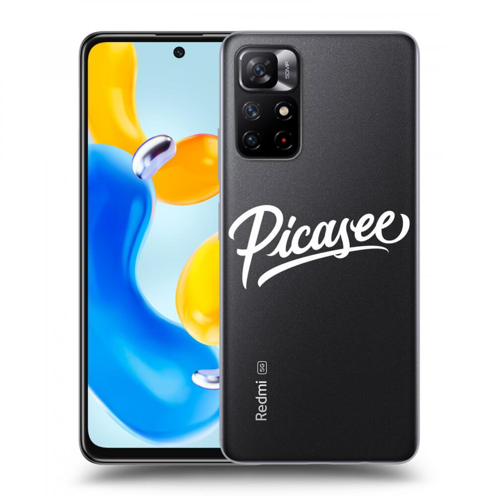 Picasee Xiaomi Redmi Note 11S 5G Hülle - Transparentes Silikon - Picasee - old logo - white