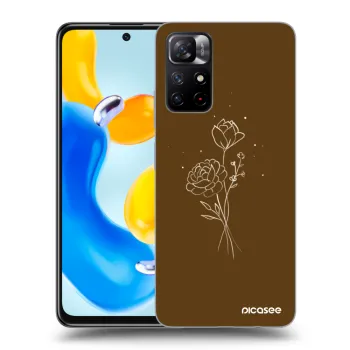 Hülle für Xiaomi Redmi Note 11S 5G - Brown flowers