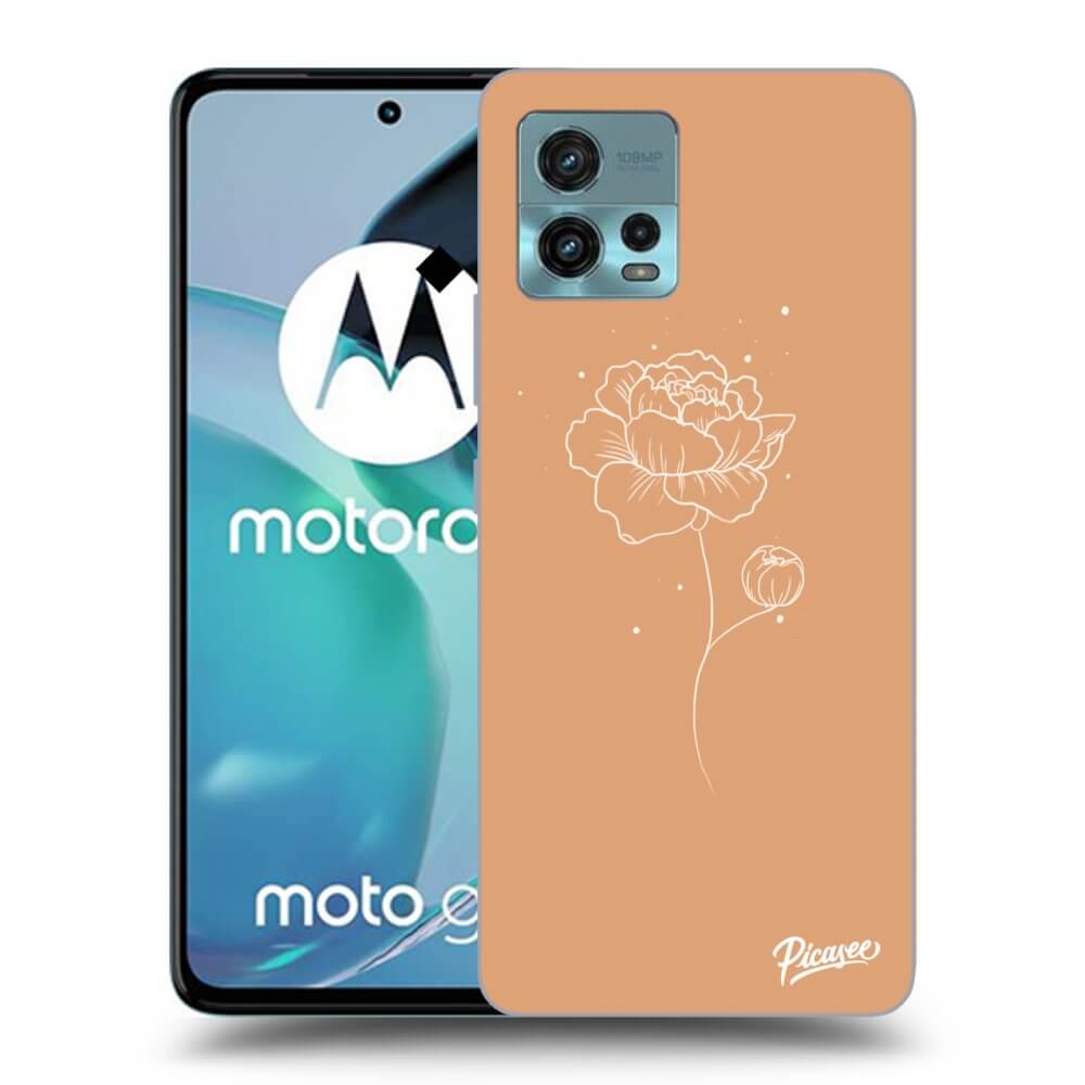 Picasee Motorola Moto G72 Hülle - Transparentes Silikon - Peonies