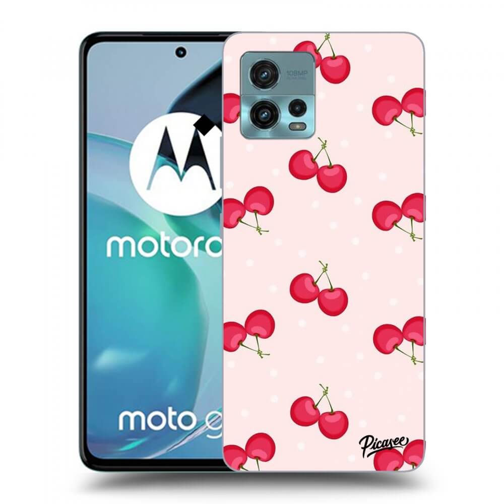 Picasee Motorola Moto G72 Hülle - Transparentes Silikon - Cherries