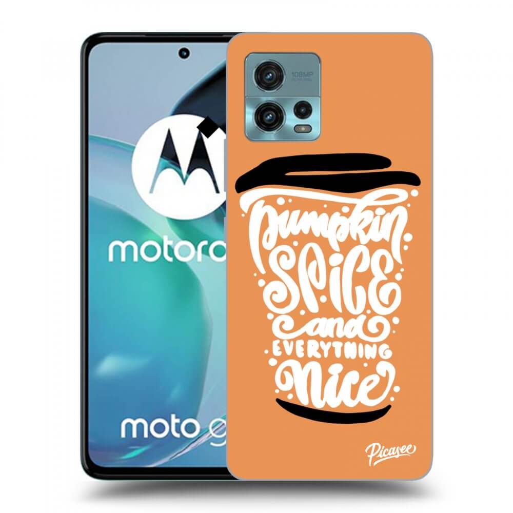 Picasee Motorola Moto G72 Hülle - Transparentes Silikon - Pumpkin coffee