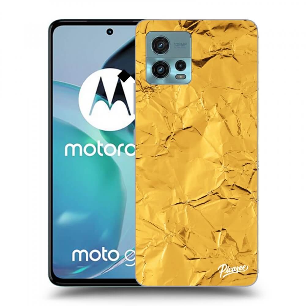Picasee Motorola Moto G72 Hülle - Transparentes Silikon - Gold