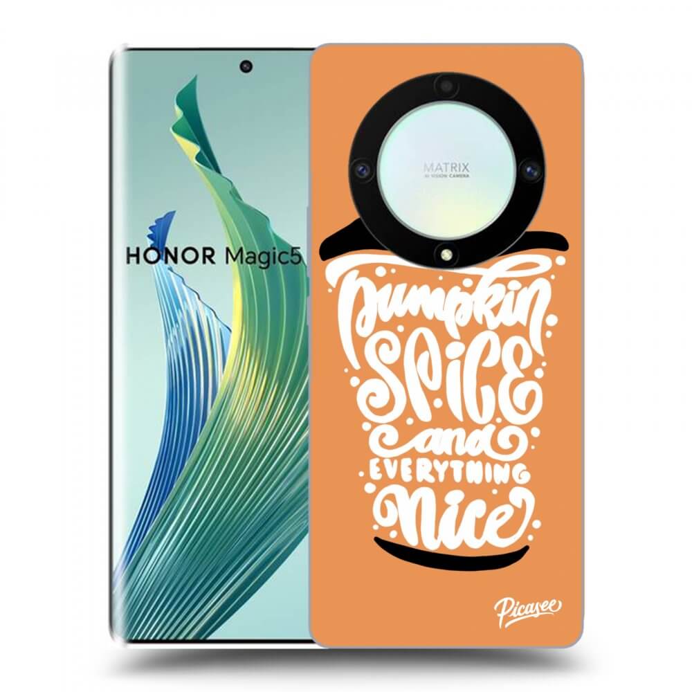 Picasee Honor Magic5 Lite 5G Hülle - Transparentes Silikon - Pumpkin coffee