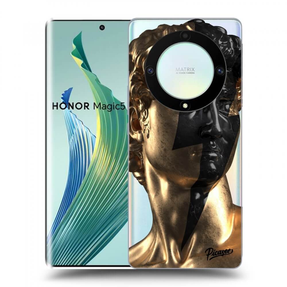 Picasee Honor Magic5 Lite 5G Hülle - Transparentes Silikon - Wildfire - Gold