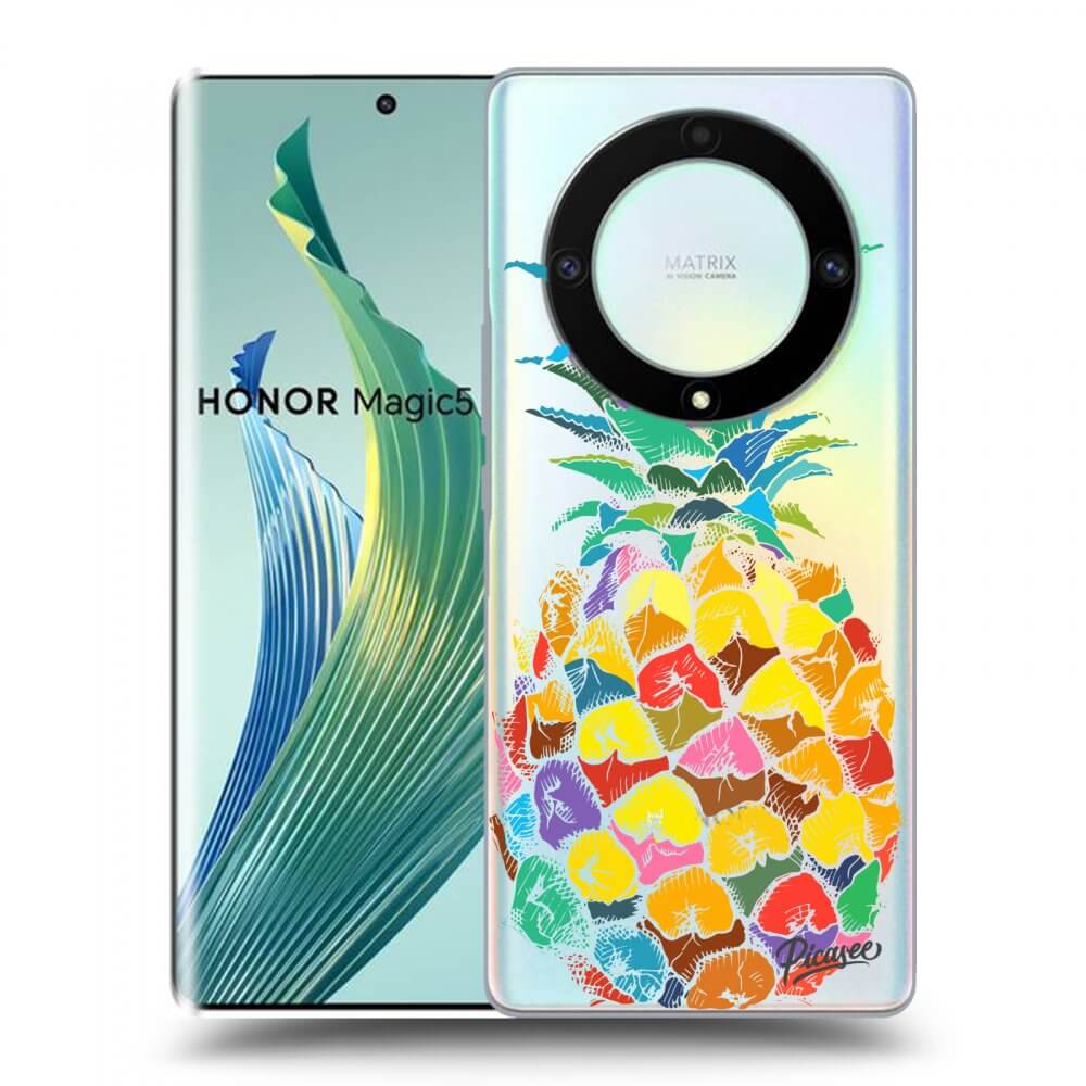Picasee Honor Magic5 Lite 5G Hülle - Transparentes Silikon - Pineapple