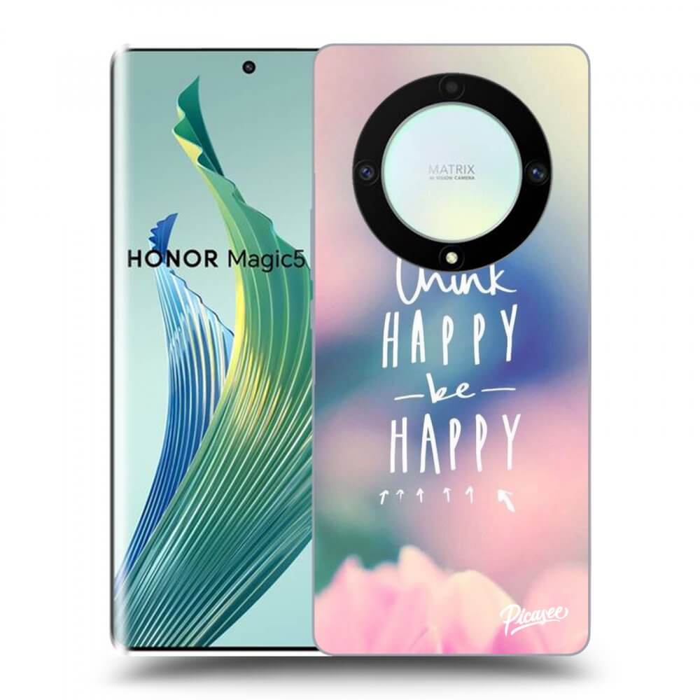 Picasee Honor Magic5 Lite 5G Hülle - Transparentes Silikon - Think happy be happy