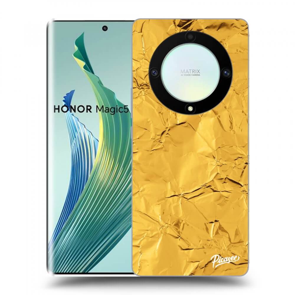 Picasee Honor Magic5 Lite 5G Hülle - Transparentes Silikon - Gold
