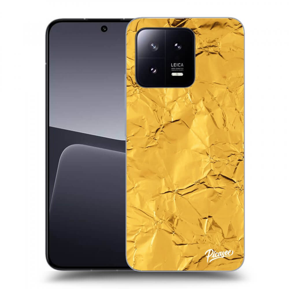 Picasee Xiaomi 13 Hülle - Transparentes Silikon - Gold