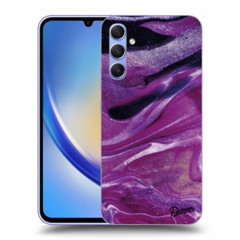 Hülle für Samsung Galaxy A34 5G A346B - Purple glitter