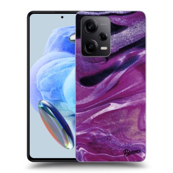 Hülle für Xiaomi Redmi Note 12 5G - Purple glitter