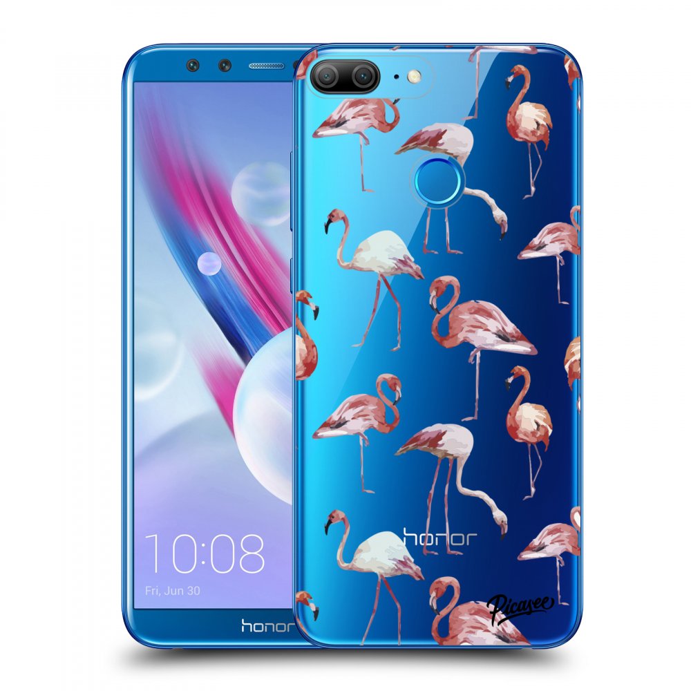 Picasee Honor 9 Lite Hülle - Transparentes Silikon - Flamingos