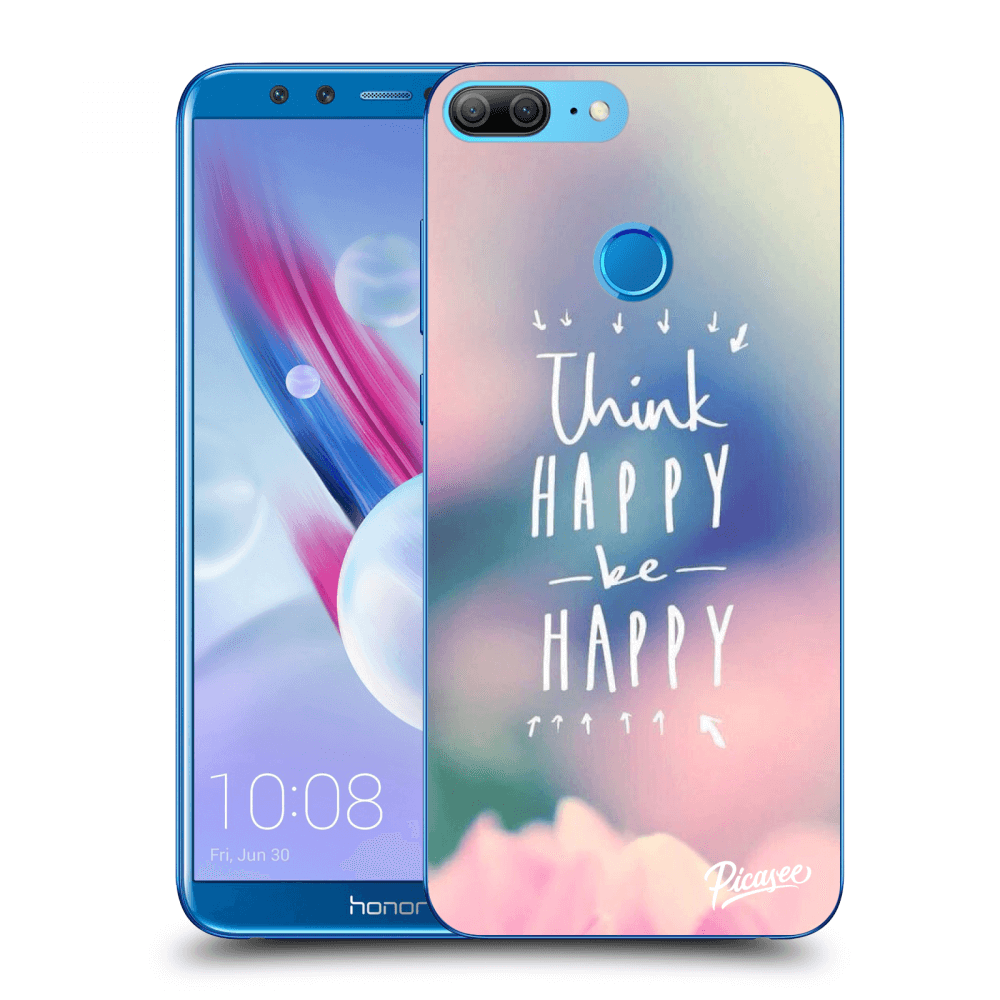Picasee Honor 9 Lite Hülle - Schwarzes Silikon - Think happy be happy
