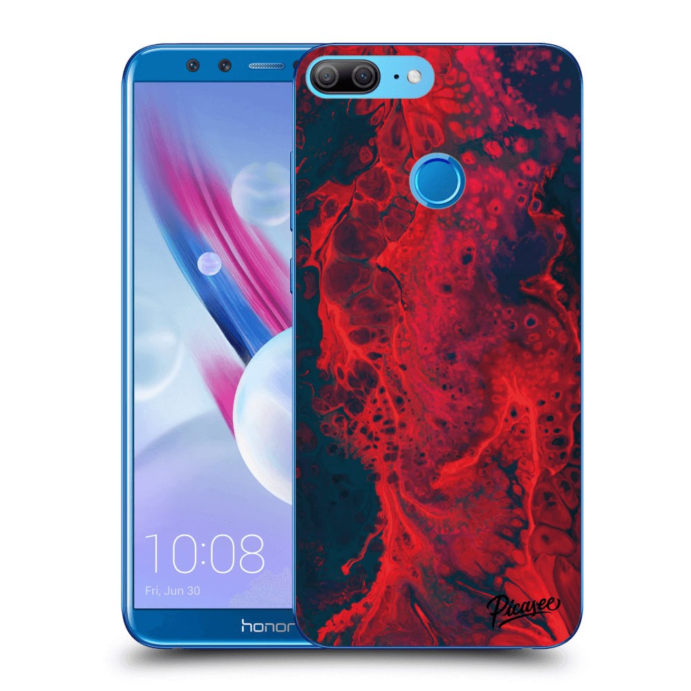 Picasee Honor 9 Lite Hülle - Transparentes Silikon - Organic red