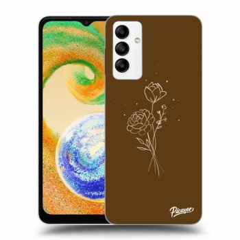 Hülle für Samsung Galaxy A04s A047F - Brown flowers