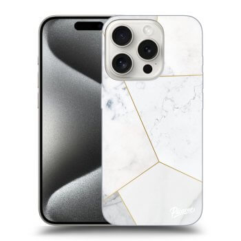 Hülle für Apple iPhone 15 Pro - White tile