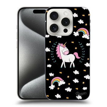 Hülle für Apple iPhone 15 Pro - Einhorn Sternenhimmel