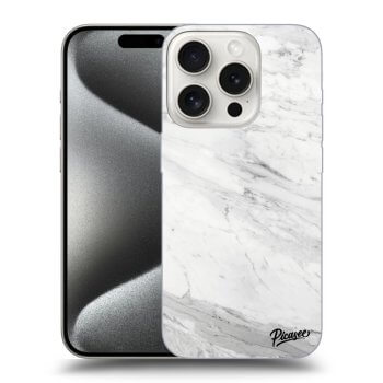 Hülle für Apple iPhone 15 Pro - White marble