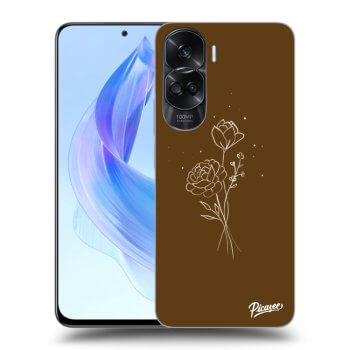 Hülle für Honor 90 Lite 5G - Brown flowers