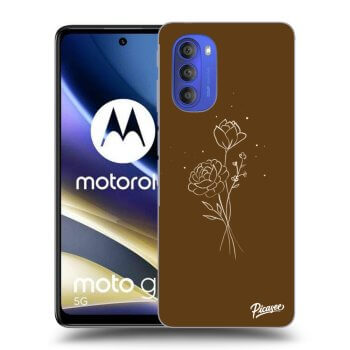 Hülle für Motorola Moto G51 - Brown flowers