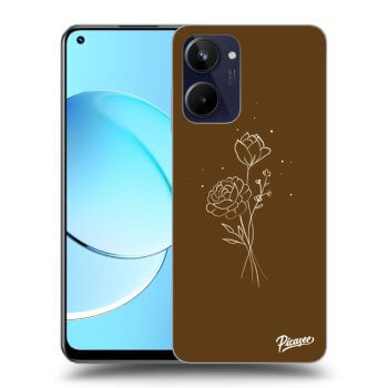 Hülle für Realme 10 4G - Brown flowers