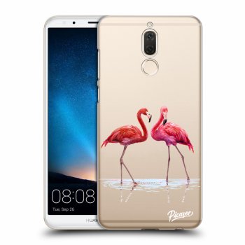 Picasee Huawei Mate 10 Lite Hülle - Transparentes Silikon - Flamingos couple