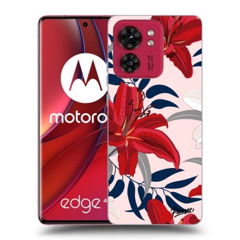 Hülle für Motorola Edge 40 - Red Lily