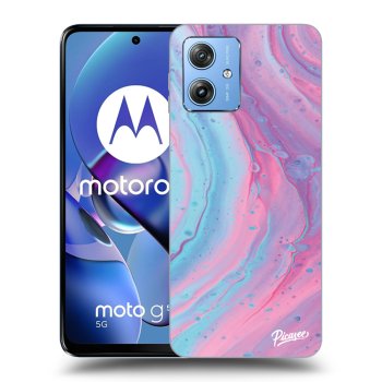 Hülle für Motorola Moto G54 5G - Pink liquid