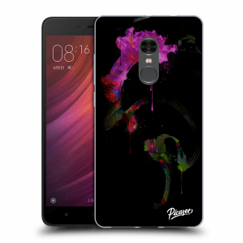 Picasee Xiaomi Redmi Note 4 Global LTE Hülle - Transparentes Silikon - Peony black