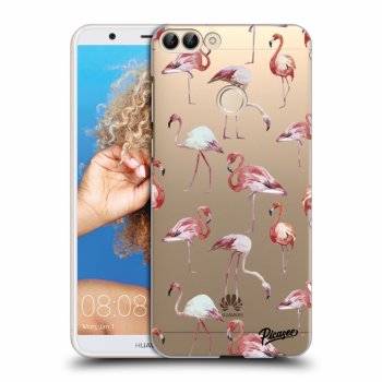 Picasee Huawei P Smart Hülle - Transparentes Silikon - Flamingos