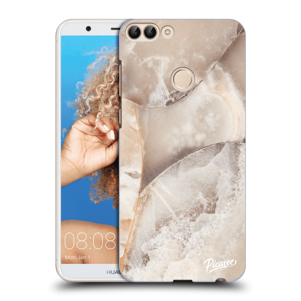 Picasee Huawei P Smart Hülle - Transparentes Silikon - Cream marble