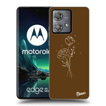 Hülle für Motorola Edge 40 Neo - Brown flowers