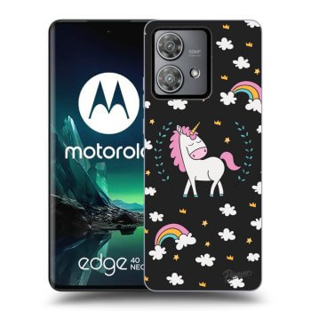 Hülle für Motorola Edge 40 Neo - Einhorn Sternenhimmel